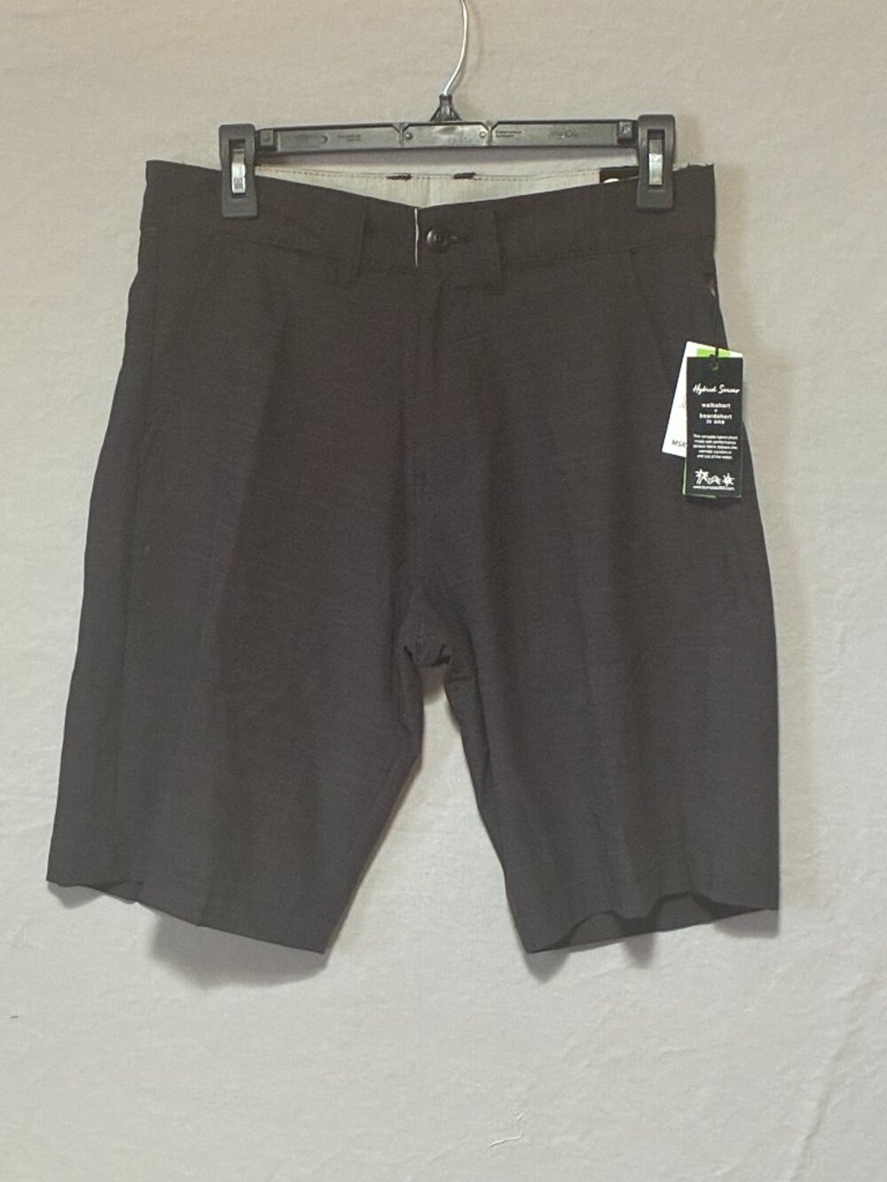 NWT Burnside Land+Sea Mens Stretch 20" Walkshort+ Boardshort Shorts Black 30 W